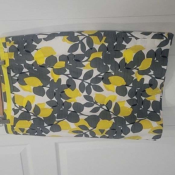 Boden  Yellow and Green Lemon Print A line Skirt Size 8R - Picture 10 of 10